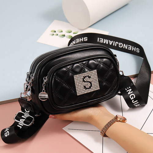 宝瑞芙百搭休闲宽肩带小包包