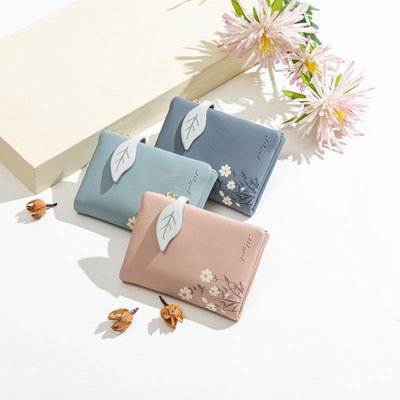 钱包女士小众短款超薄钱夹