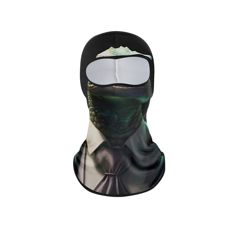 ANIMAL HEAD COVERING OUTDOOR CYCLING CREATIVE FUNNY SUNSCREEN MASK HAT INTEGRATED NECK PROTECTOR ICE SILK HELMET FACE MASK FACE TOWEL