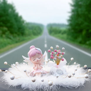 创意汽车摆件网红可爱贝拉公主卡通女神车载香水座摆件车内装 饰品