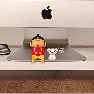 可爱蜡笔小新桌面摆件办公室电脑显示器装饰工位屏幕稳定情绪神器