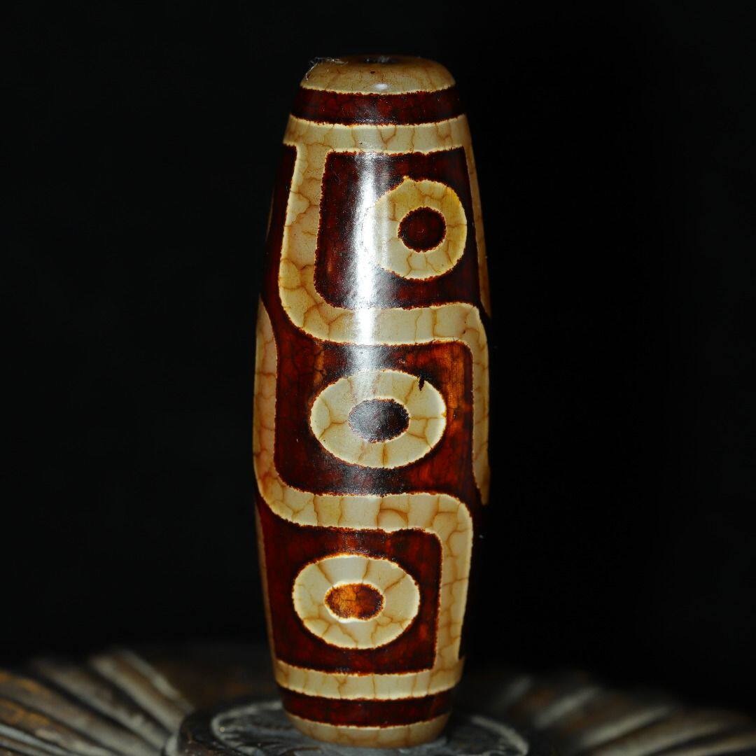 天然藏传玛瑙西藏开片项链九眼真品吊坠天珠挂件天珠真品纯天然