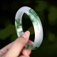 A货冰透飘绿翠色手镯甜美旺夫平安镯精美贵妃镯圆镯石英岩玉镯