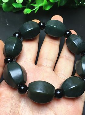 纯天然新疆和田玉手串个