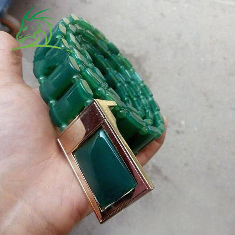 绿玉髓饰品玉石皮带男款腰带冰种绿饰品玉石皮带扣