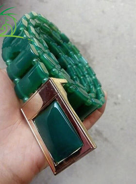 绿玉髓饰品玉石皮带男款
