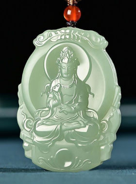 天然真玉新款观音玉坠玉