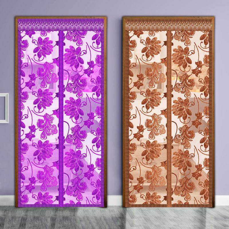 绒绣夏季磁性软纱门静音防蚊虫门帘免安装纱窗沙门魔术贴纱帘