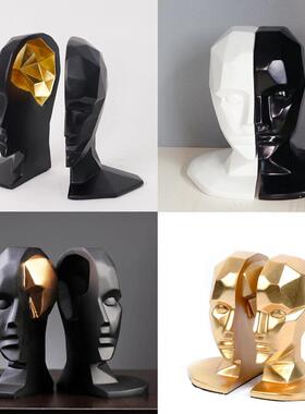 头像书挡人头书档摆件 维纳斯女神后现代几何书靠样板房软装饰品