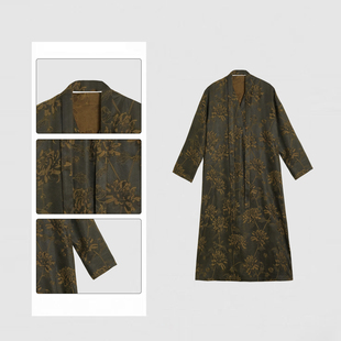 新款 秋季 气质百搭优雅高端风衣2089 古褐金枝