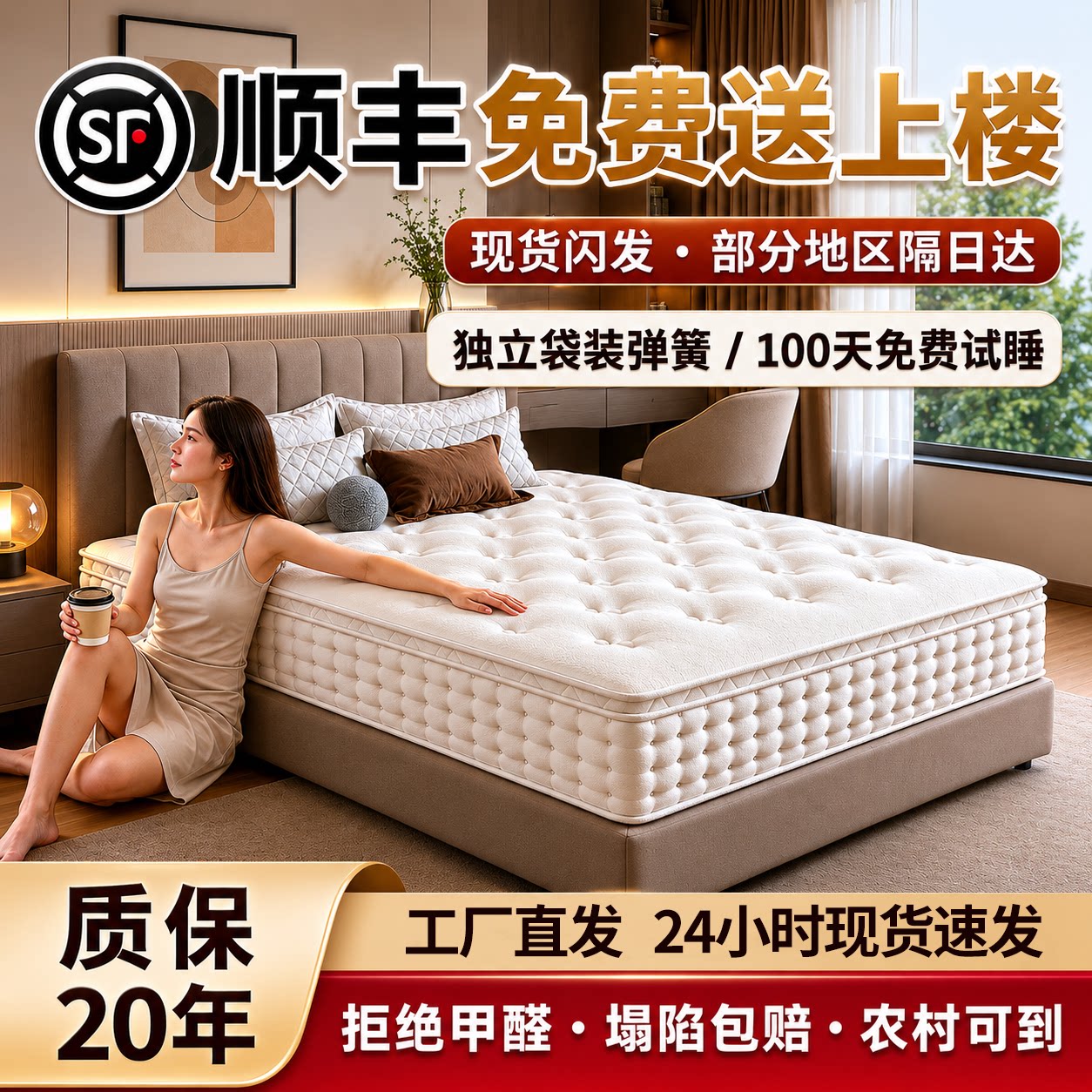 静音独立袋装弹簧床垫