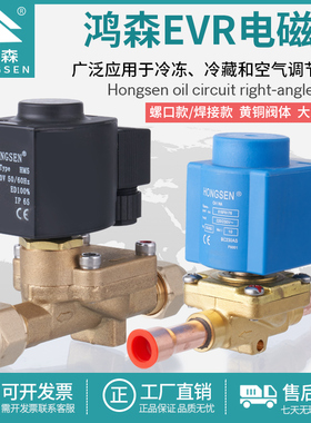 鸿森EVR系列电磁阀冷库热泵制冷设备机组截止开启电子阀220V/380V