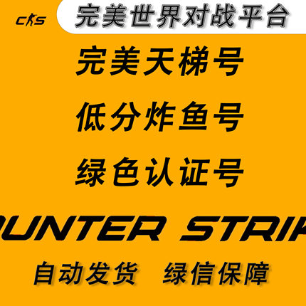 csgo完美世界对战平台账号完美新手号天梯号老兵段位号完美绿色号