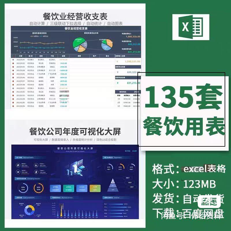 餐饮行业用表收支记账成本核算经设计素材/源文件