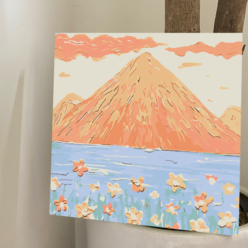 数字油画diy油彩画风景diy手工填充手绘涂色装饰治愈解闷艺术画画