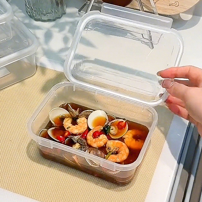 连盖单扣保鲜盒食品级便携便当盒