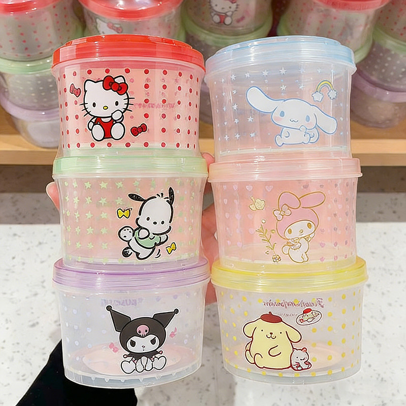 miniso名创优品三丽鸥盒饭便当盒可叠加保鲜盒食品级带盖子三件套,餐饮具,保鲜盒,淘宝优惠券,粉丝福利购,淘宝优惠卷