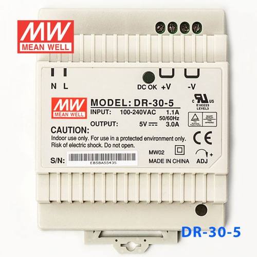 HDR-30-5明纬导轨电源工业级