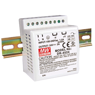 明纬开关电源DR-4512轨道型稳压驱动12V3.5A导轨工业级包邮HDR-60
