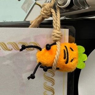 暹罗厘普张田中上吊挂件创意可爱厌世胡萝卜迷你毛绒钥匙扣包挂饰