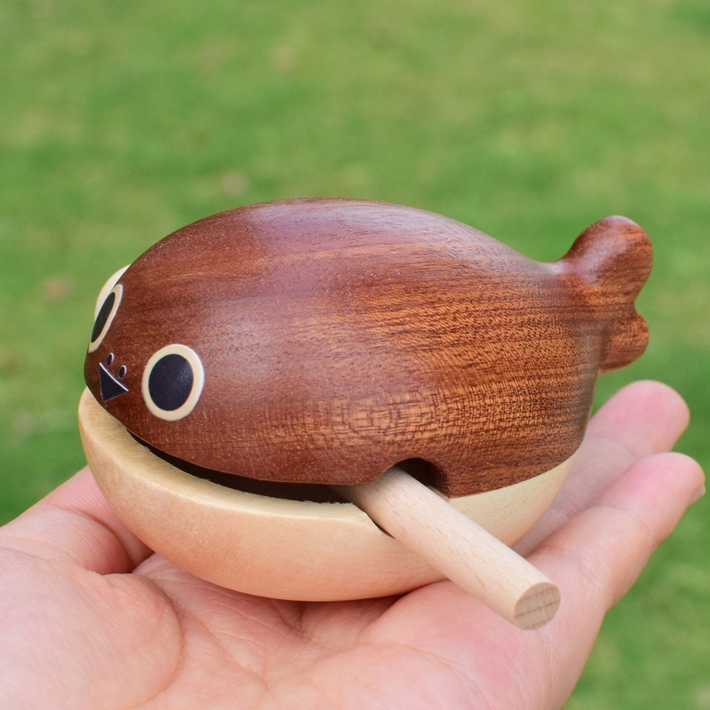 敲打木鱼网红玩具解压小玩具情绪稳定摆件神器萨卡班甲鱼木质手工
