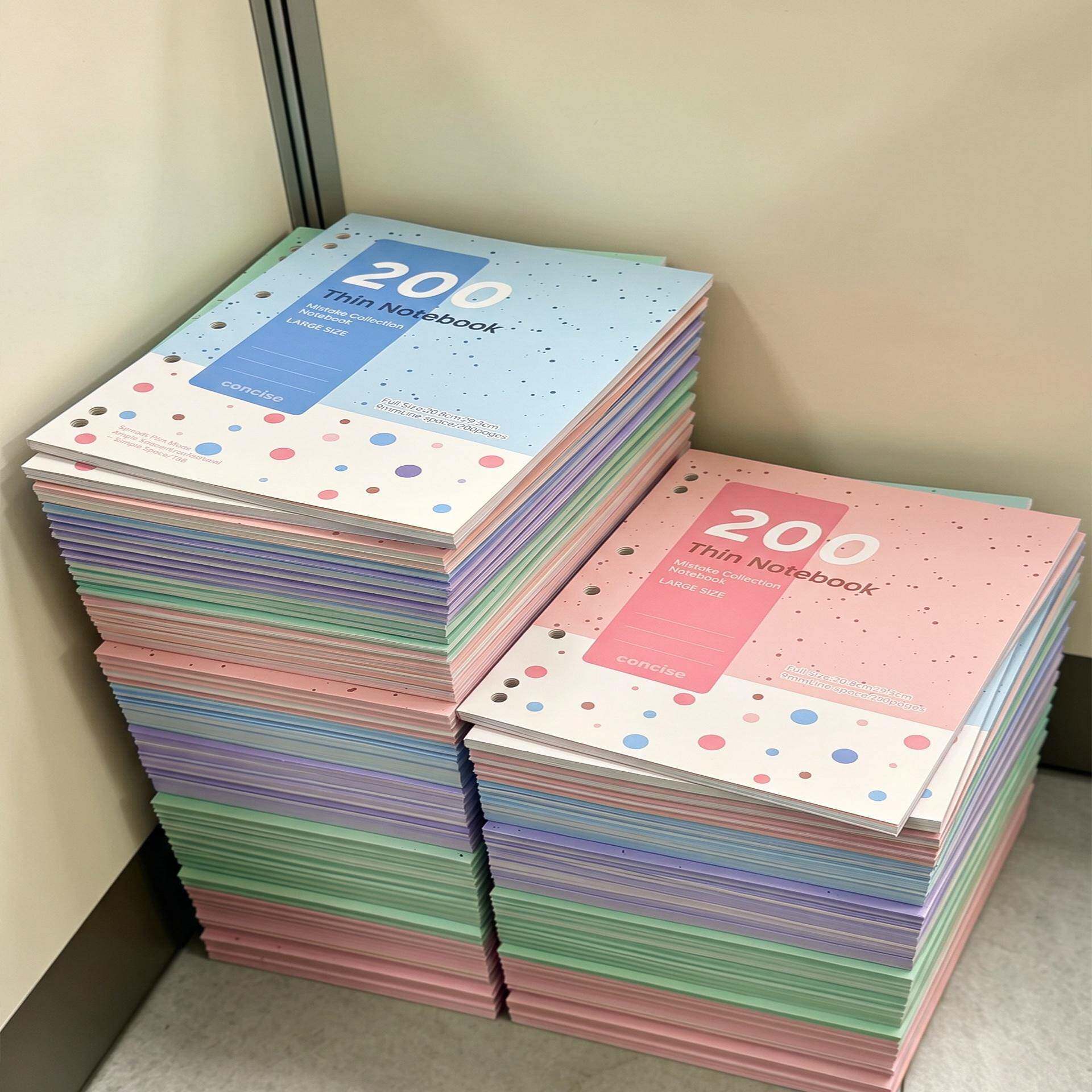 美式薄脆本A4刷题本学生考研考公考编活页笔记本横线拍纸本草稿本