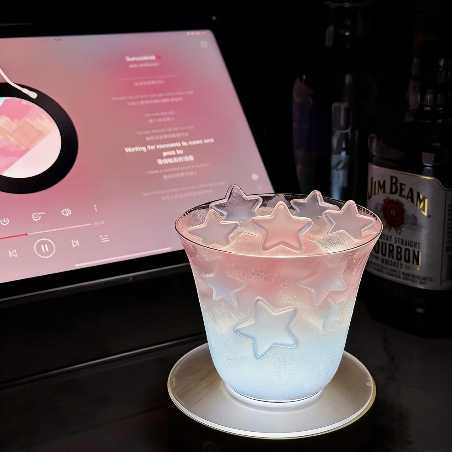 夏季新款星星冰块模具食品级硅胶自制鸡尾酒雪糕居家调酒制冰神器