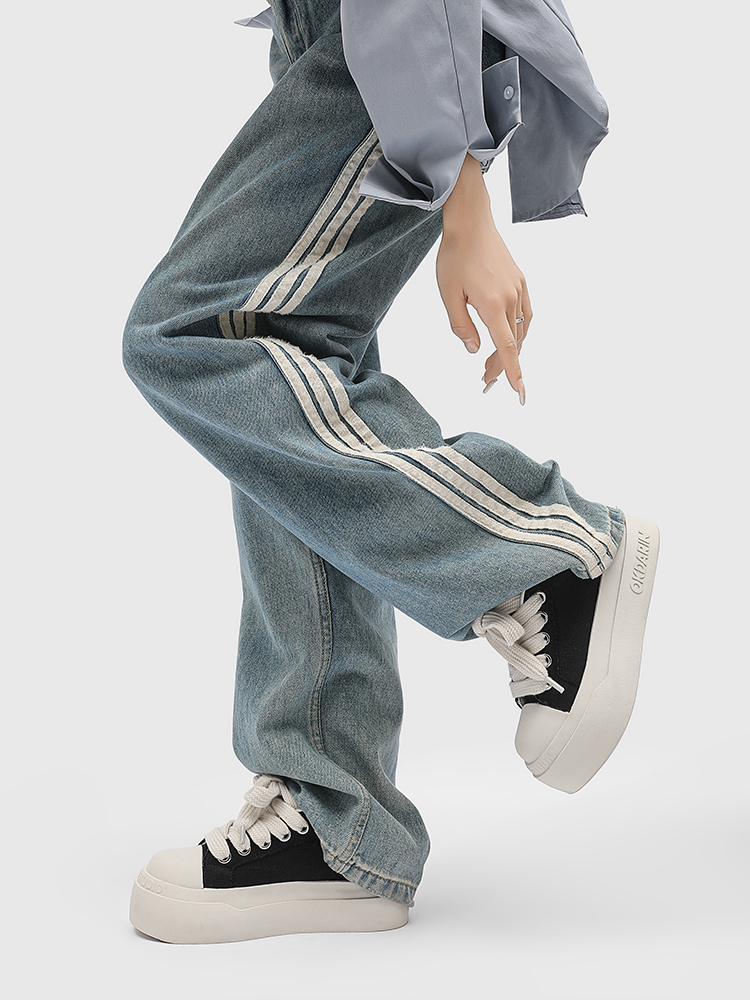 美式黑白厚底板鞋男女2025新款秋冬季大头帆布鞋增高休闲鞋情侣款