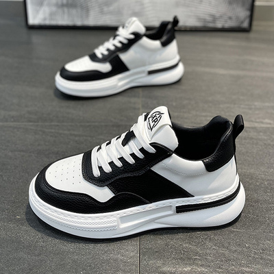 空军aj一号男鞋夏季款透气休闲板鞋男士欧洲站真皮厚底增高老爹鞋