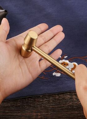 黄铜创意实心锤子居家小饰品摆件防爆锤汽车装饰品多用途摆件批发