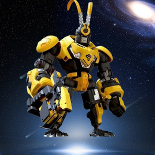 布鲁可英雄无限巨猿甲孙悟空机甲积木人系列拼装变形人偶模型玩具