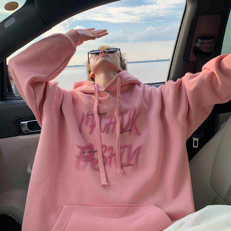 600G重磅纯棉连帽卫衣男冬季美式字母高街打底衫情侣宽松外套潮流