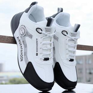 秋冬男鞋皮面防水防滑高档次旅游鞋潮流百搭男士运动休闲鞋子潮鞋