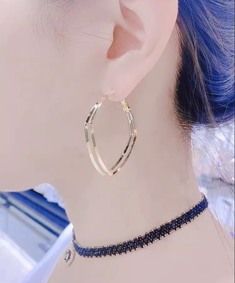 S925银针耳圈高级感双层个性
