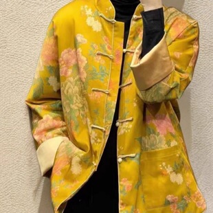 新中式上衣外套2025秋冬新款国风棉服女长袖改良旗袍盘扣复古唐装