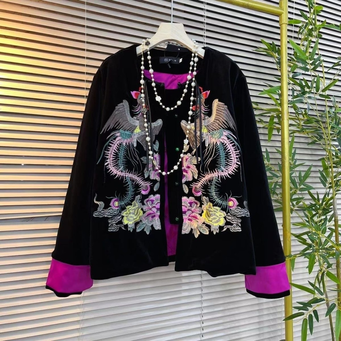 2024秋季大码女装盘扣加棉新款中式国风外套上衣外穿防寒新年战袍