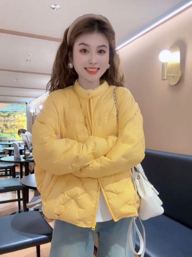 法式洋气时尚轻薄保暖甜美减龄长袖羽绒服2026春季新款温柔风上衣