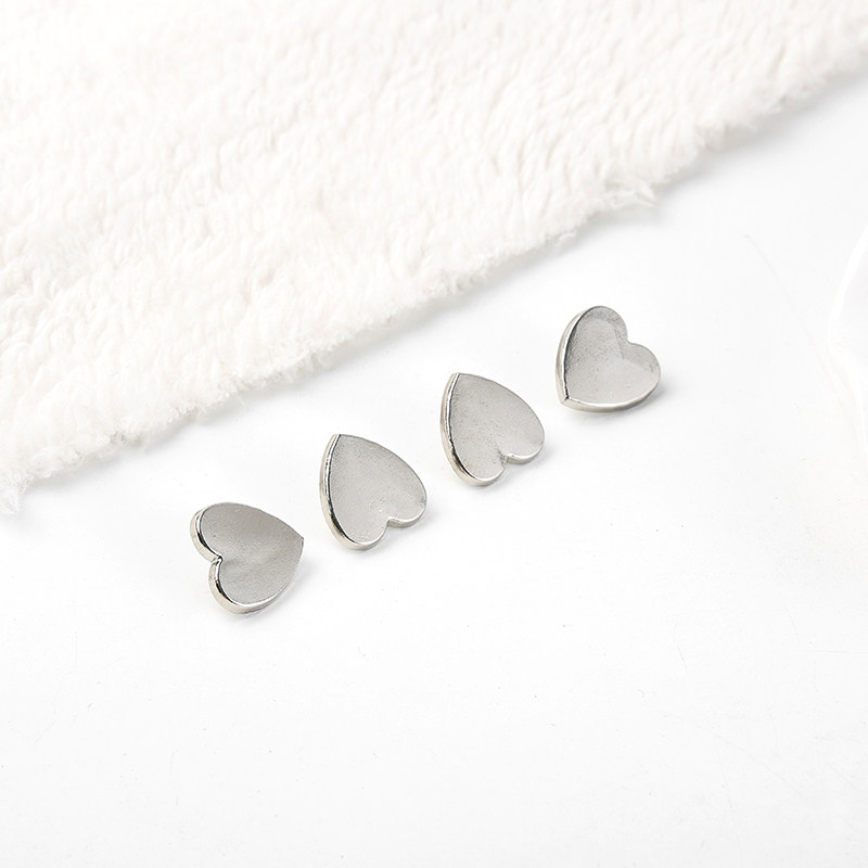 金属爱心纽扣亮面镜面心形装饰扣子儿童毛衣女生衬衫连衣裙手缝扣