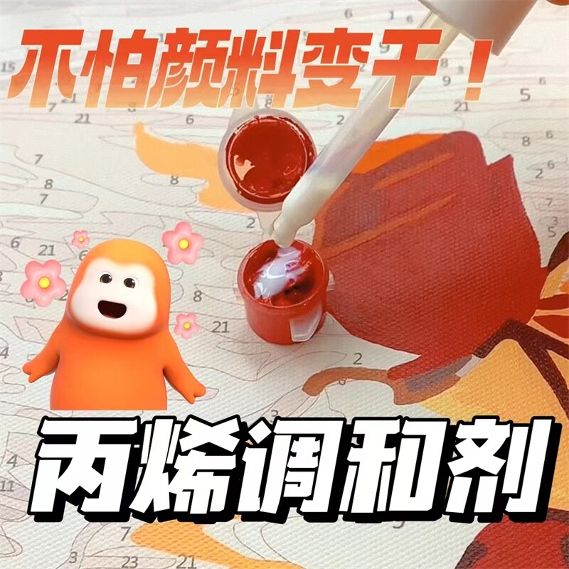 丙烯颜料调和剂数字油画2024新款儿童无毒美术生专用丙烯缓干剂