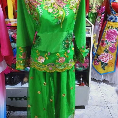 秧歌服麻纱料新款裙子蕾