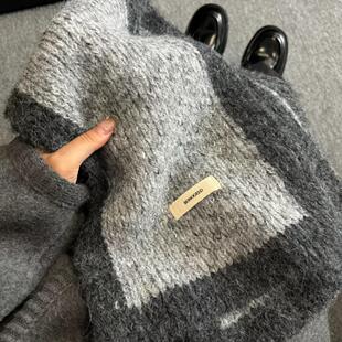 桐庐韩系含羊毛毛线围巾女冬季高级感百搭保暖学生护颈围脖潮