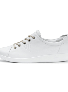 ECCO爱步SOFT平底女鞋系带运动舒适休闲鞋柔酷2号206503