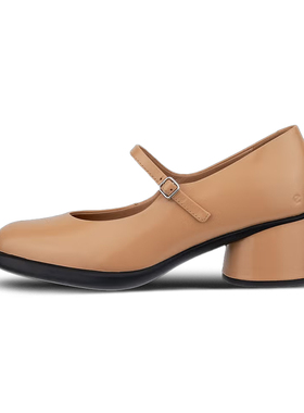 ECCO爱步女Sculpted LX雕塑奢华玛丽珍真皮粗跟优雅通勤鞋222503