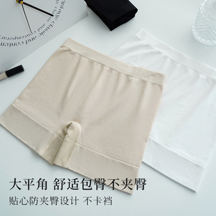 中腰内裤 平角裤 女纯棉裆 二合一不卷边防走光打底裤 女士痕安全裤