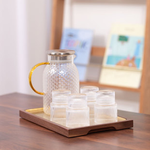 黑胡桃木家用长方形茶水杯托盘水果沥水盘客厅茶几创意早餐糕点盘