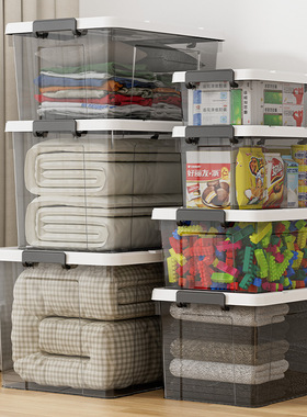 Storage box plastic box transparent dormitory organize boxes