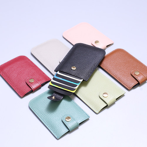 超薄牛皮卡包精致迷你