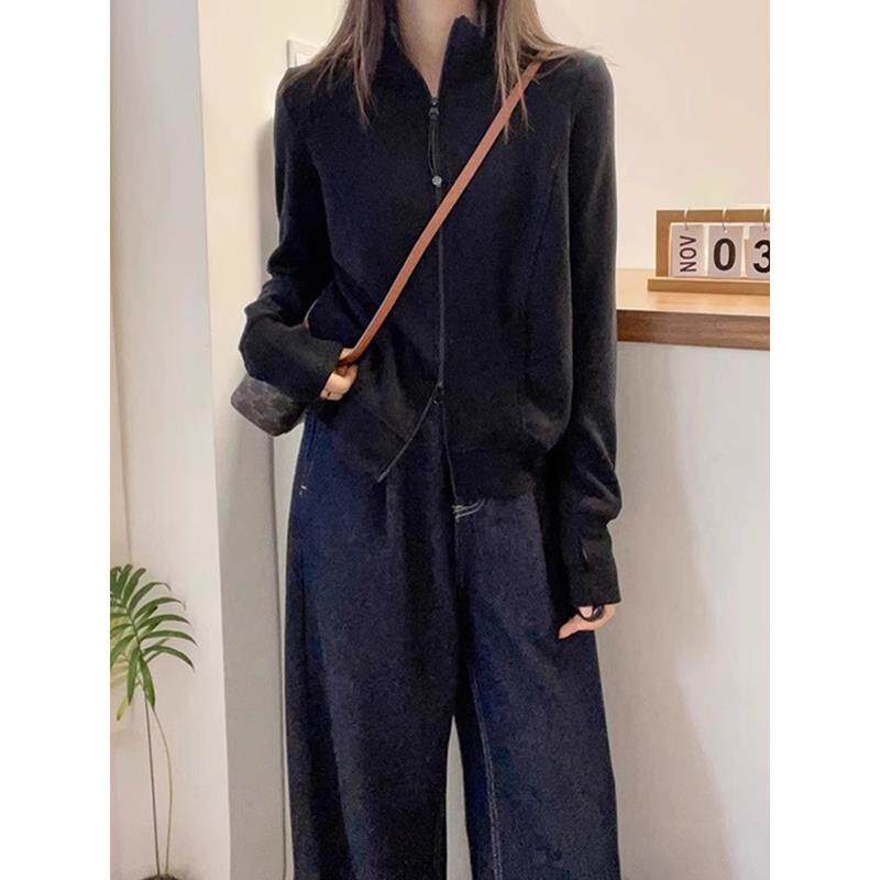 MONLOUVE卫衣女士装春秋冬季2025年新款加绒加厚小个子高级感外套