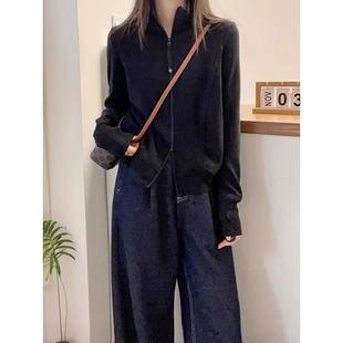 MONLOUVE卫衣女士装春秋冬季2025年新款加绒加厚小个子高级感外套