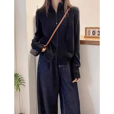 MONLOUVE卫衣女士装春秋冬季2025年新款加绒加厚小个子高级感外套